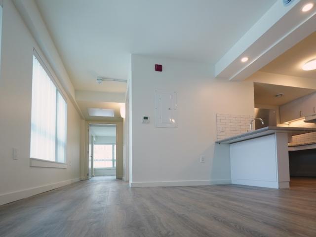 Open living space inside a new unit