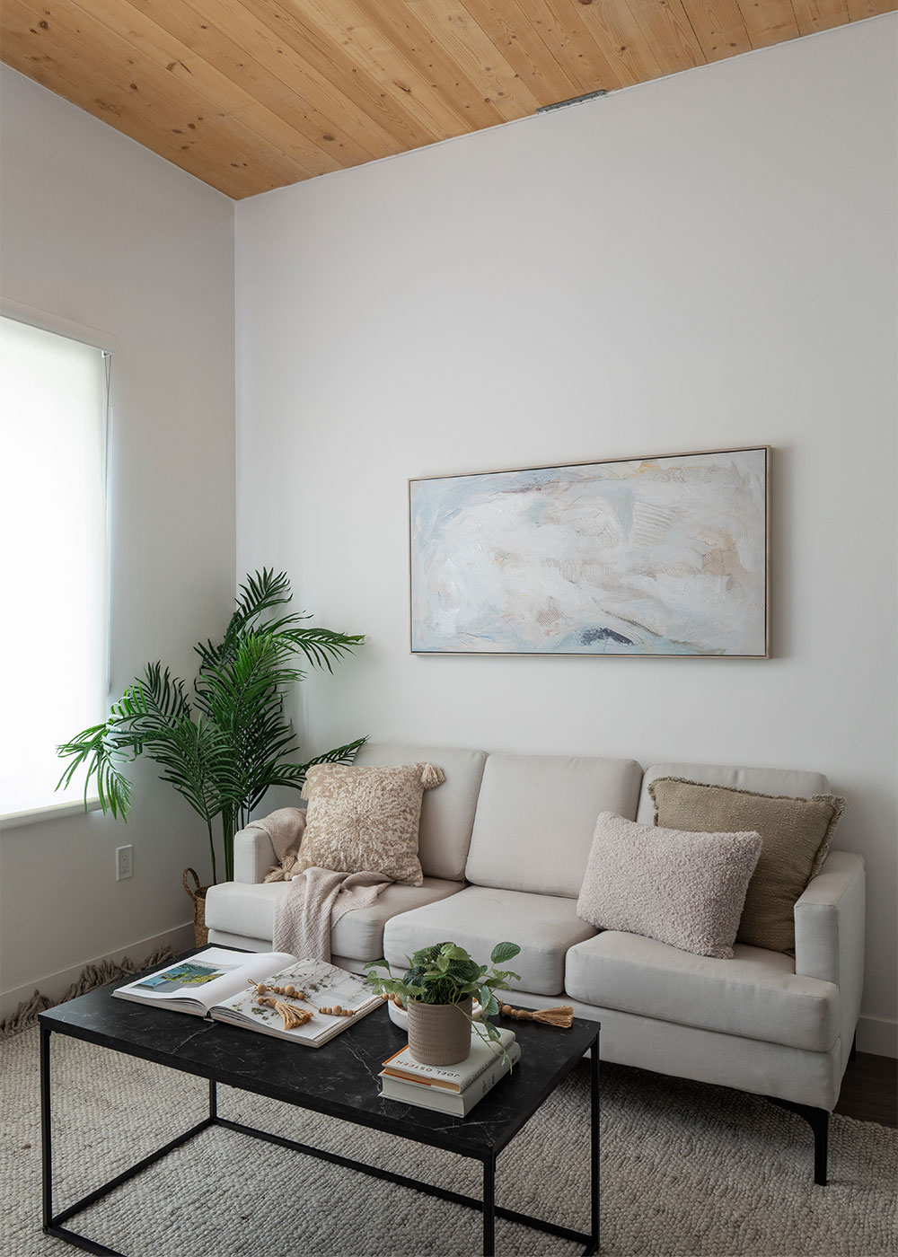 Completed housing project interior living room